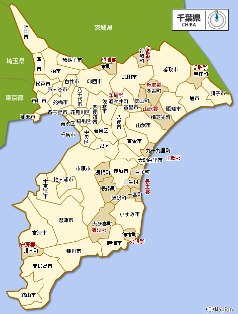 千葉県地図