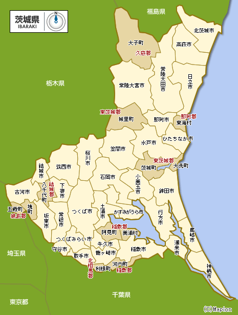 茨城県地図